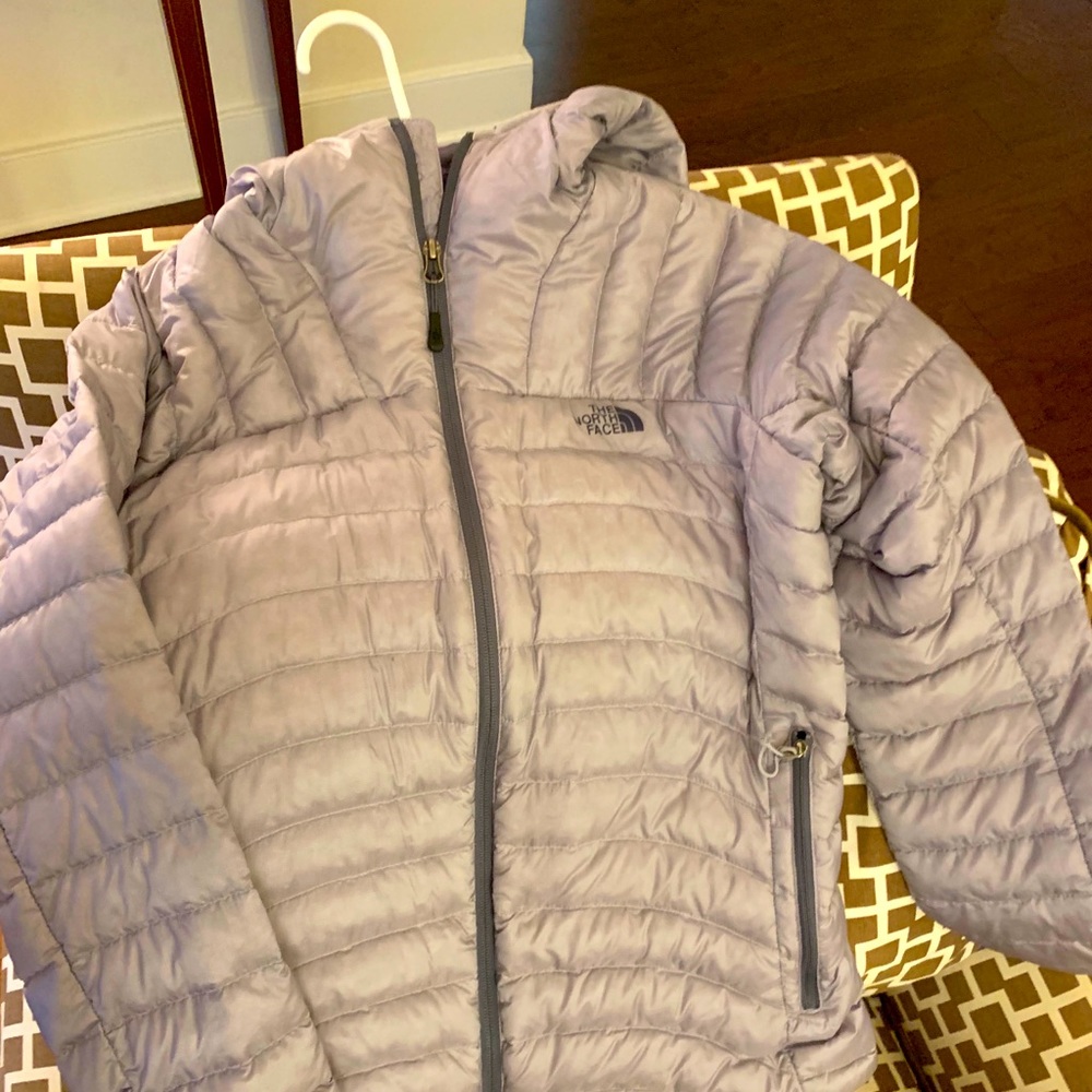 Women’s grey down hoodie